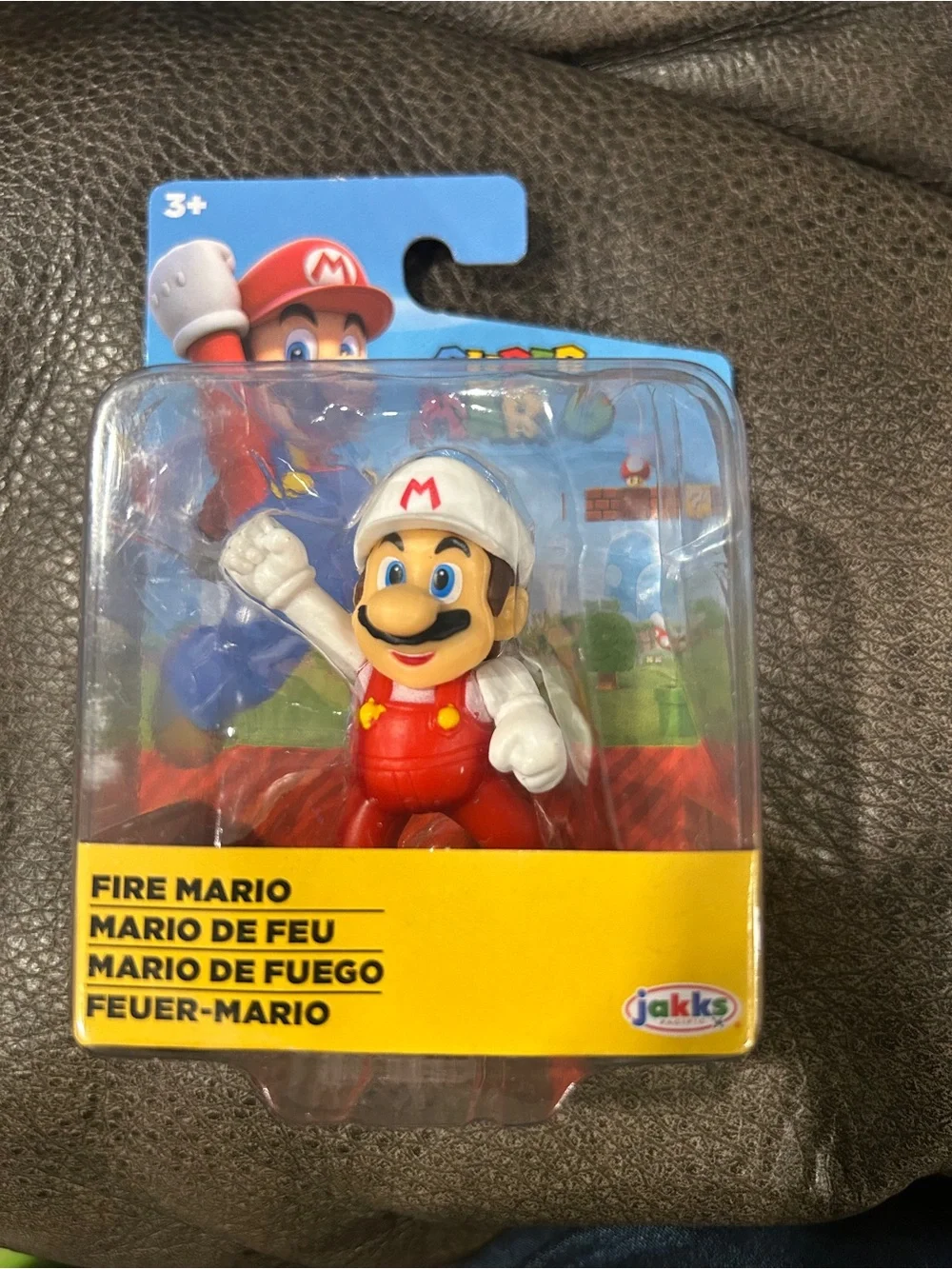 Fire Mario Figure in Red & White by Jakks - Action Toy